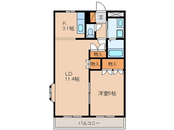 上横須賀駅 徒歩5分 2階の物件間取画像